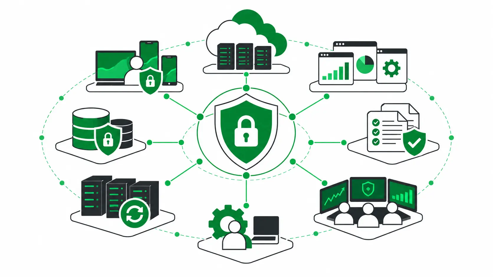 eDefend cybersecurity framework and information security operations visual